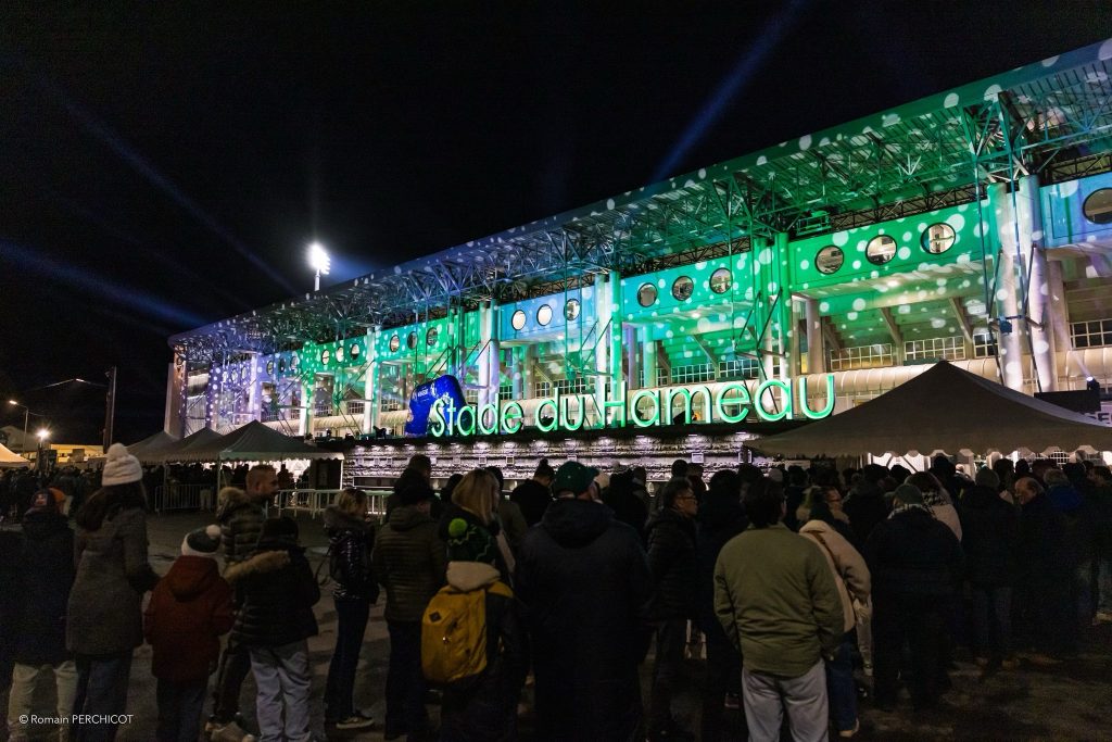 Eclairage architectural sportif au Stade du Hameau de Pau pour le match de la Section Paloise