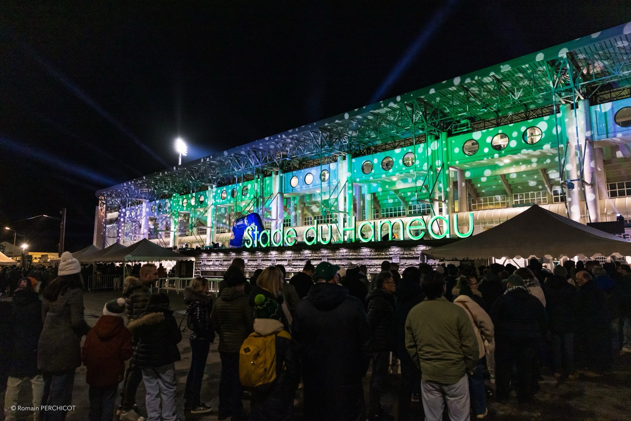 Eclairage architectural sportif au Stade du Hameau de Pau pour le match de la Section Paloise